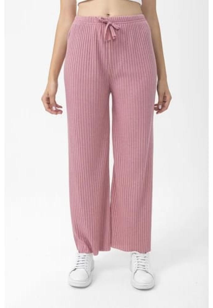 Pantalon dama lungi Plisat, Roz, Engros